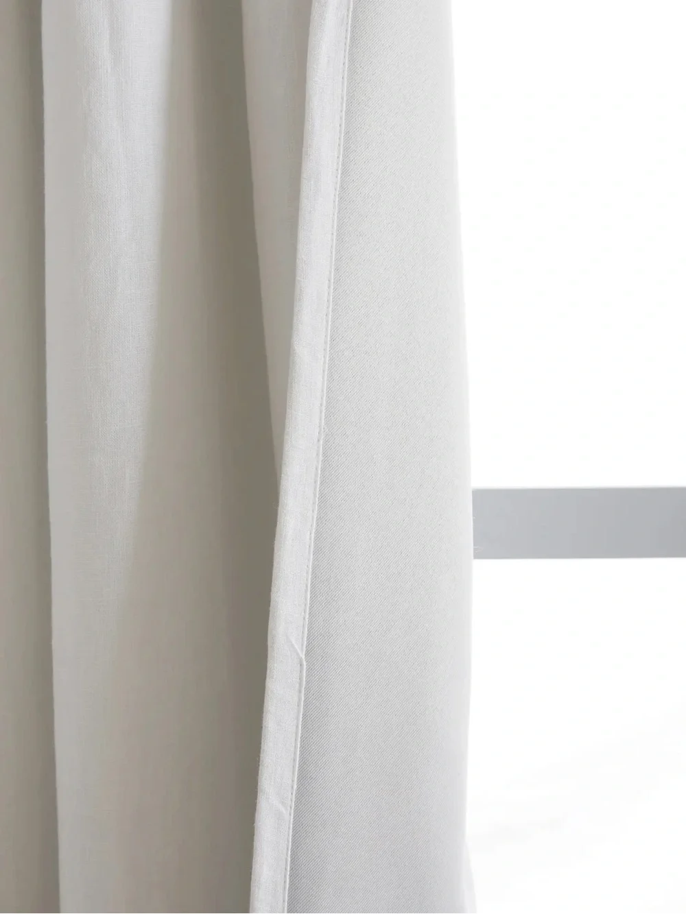 QUINCE Set Of 2 48x84 European Linen Blackout Curtains White 9374